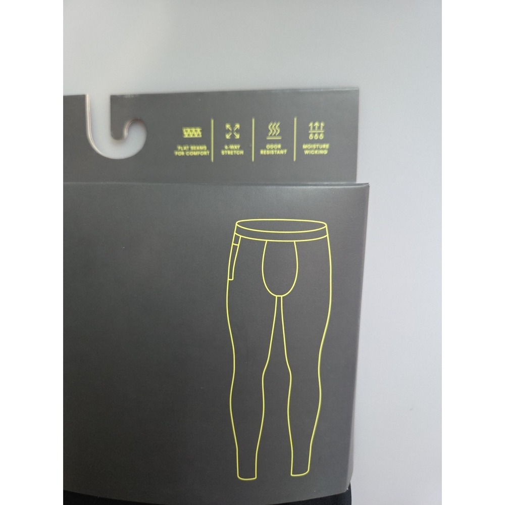 Men's Heavyweight Thermal Pants - All in Motion Black - Large 36-38 Stretchy - Picture 3 of 6